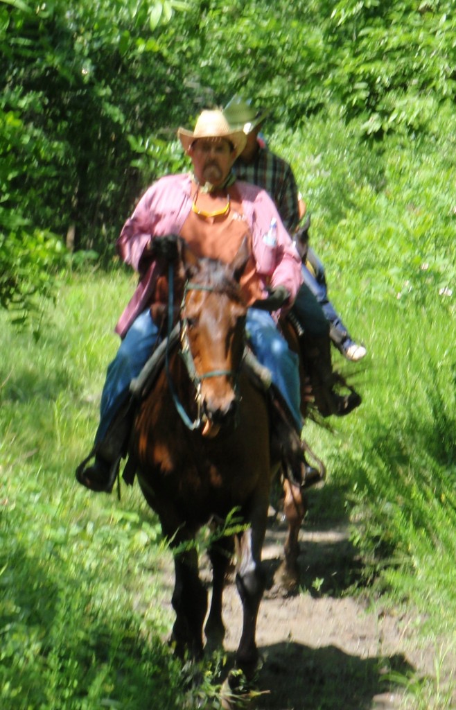 Our friend Dan and Mav on the trail in June 2010